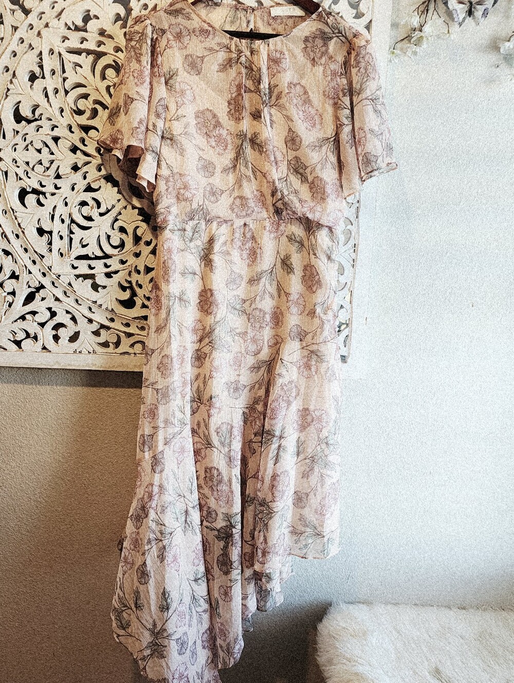 ANTHROPOLOGIE ASTR THE LABEL FLORAL PRINT FLOWY NWOT DRESS WOMENS SZ XLARGE - Picture 14 of 16